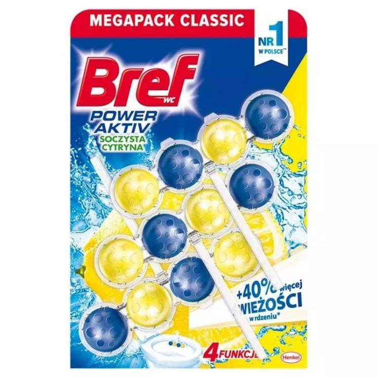 Zawieszka do WC Bref power active lemon 3x50G