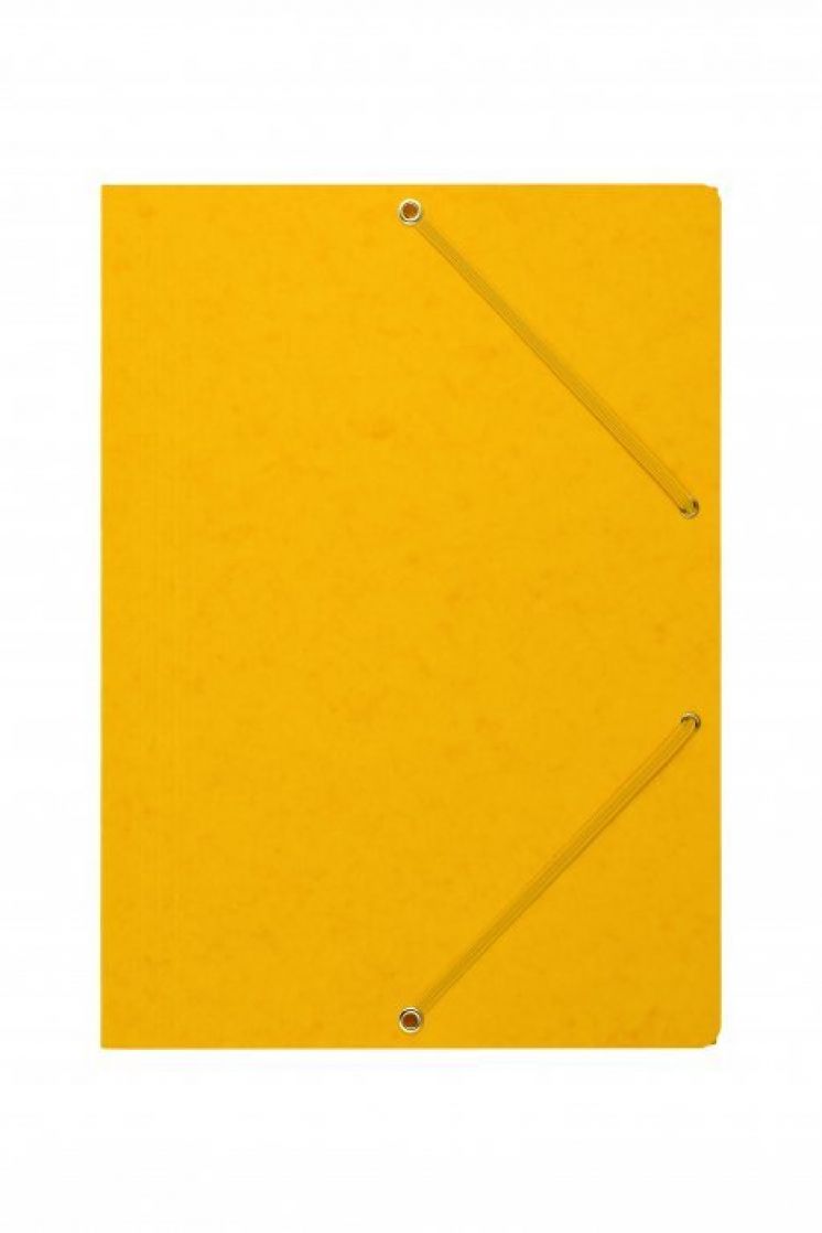 Teczka z gumką na rogach DATURA żółta A4 preszpanowa