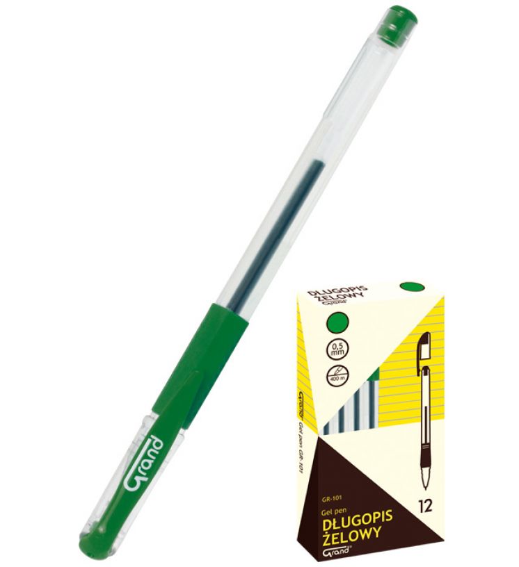 Długopis żelowy GRAND GR-101 zielony