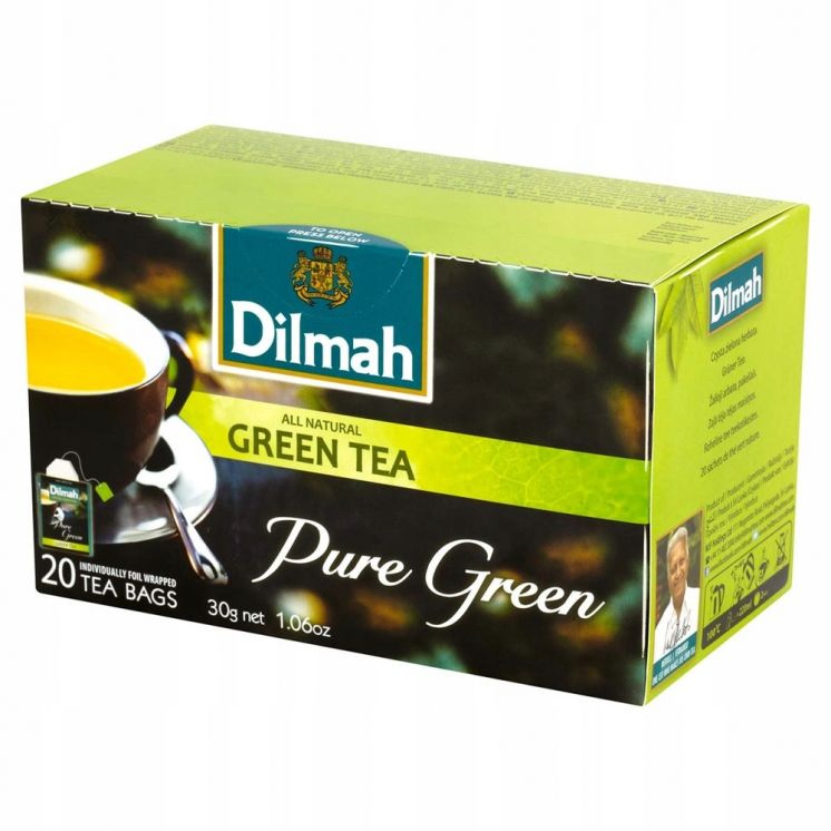 Herbata DILMAH PURE GREEN TEA zielona 20 kopert