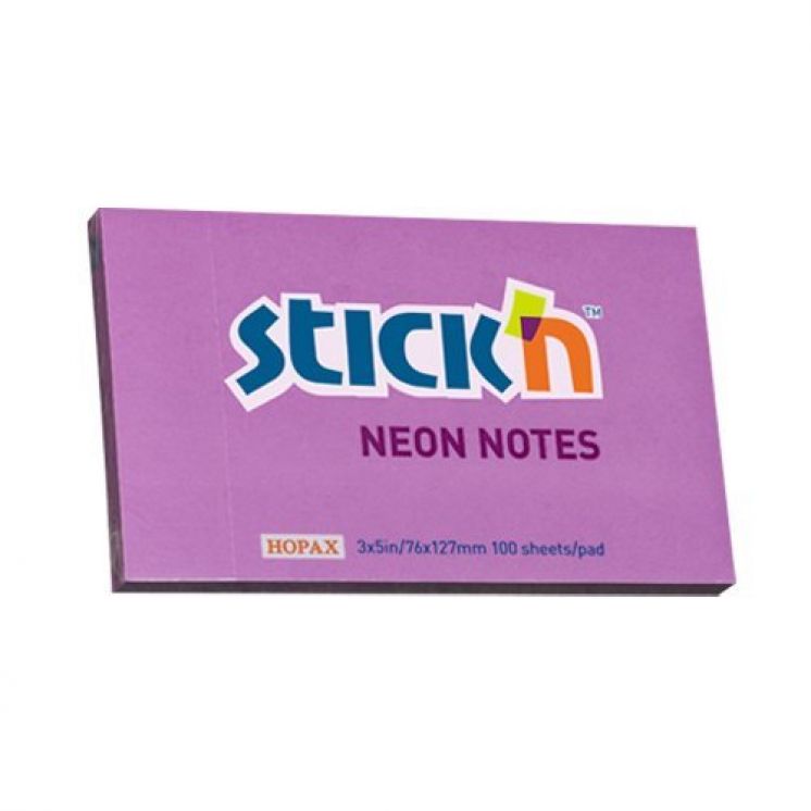Notes Samoprzylepny 127mm x76mm  Fioletowy Neonowy (12) 21214 Stick&#039;n