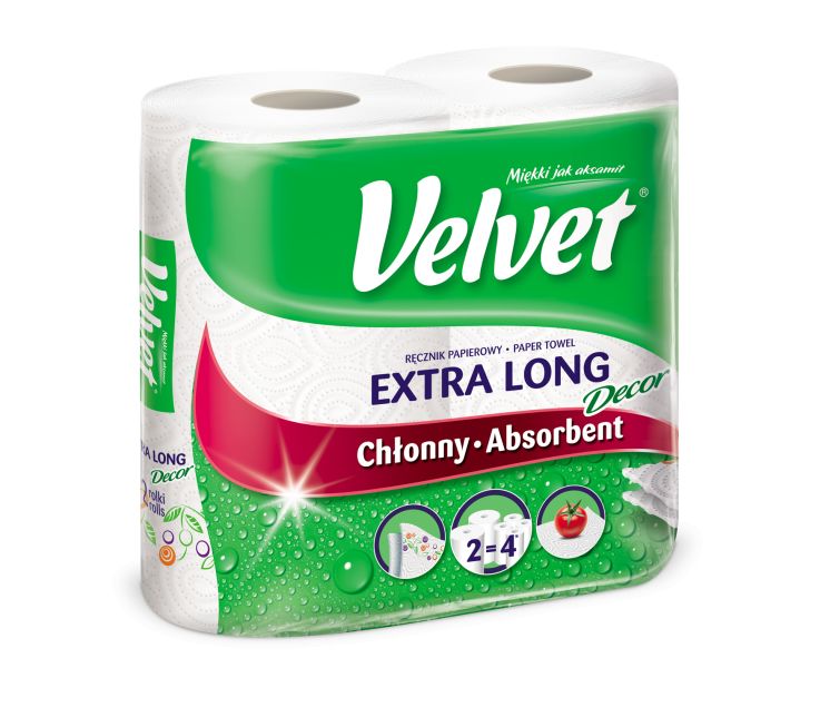 Ręcznik Velvet Extra Long Decor 2 rolki