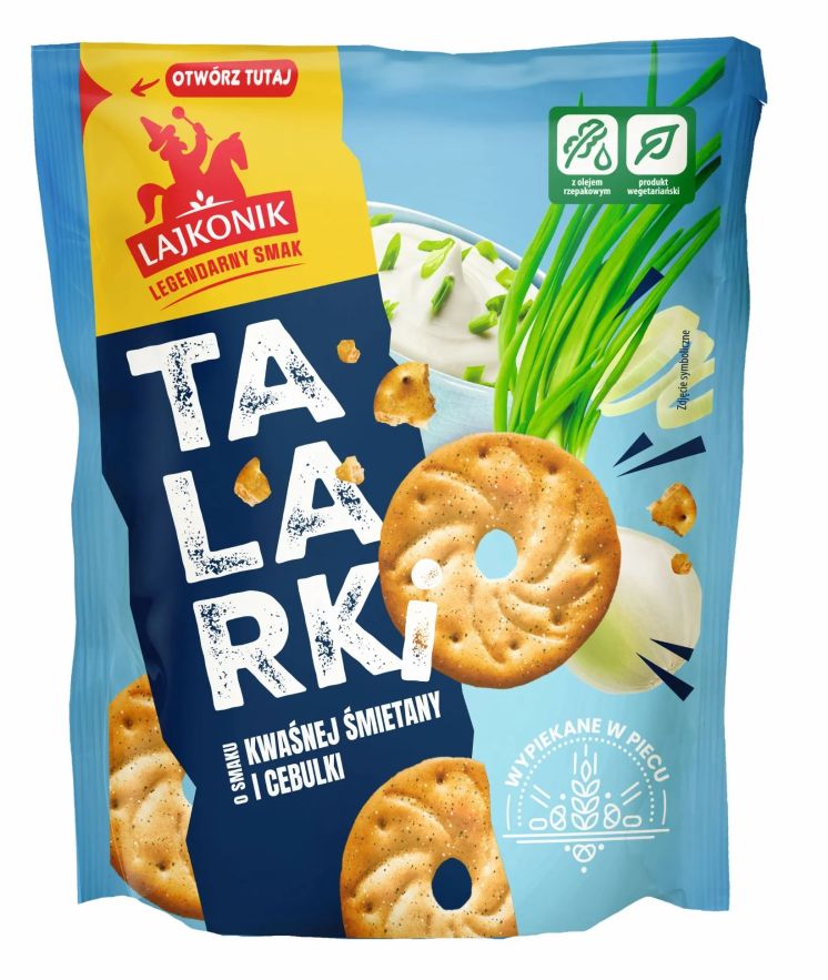 LAJKONIK TALARKI O SMAKU KWAŚNEJ ŚMIETANY Z CEBULKĄ 100G