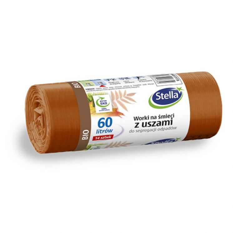 WORKI DO SEGREGACJI ODPAD&Oacute;W STELLA BRĄZOWE BIO 60L A'14