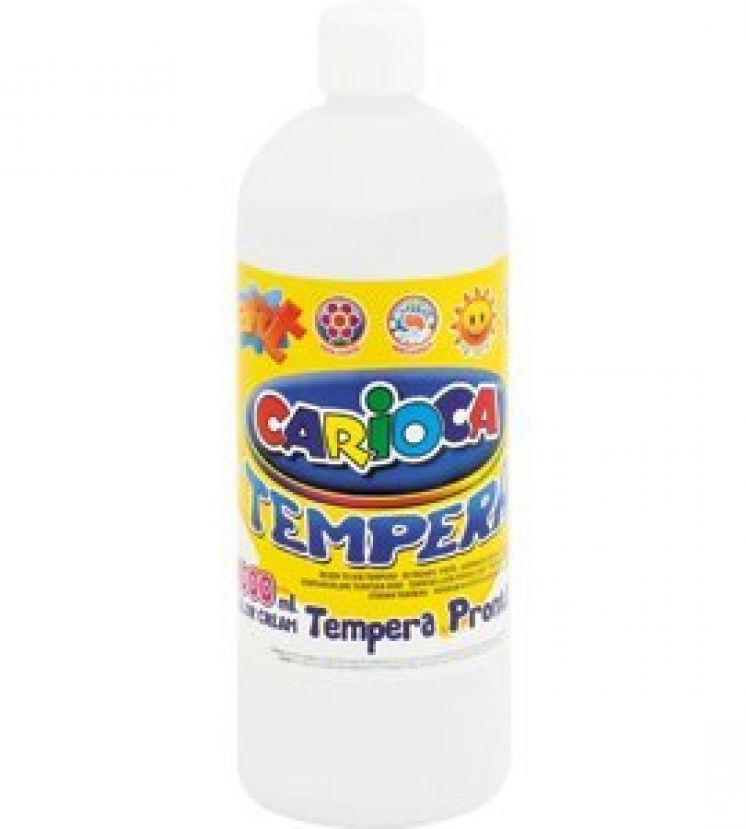 Farba Carioca tempera 1000 ml biała (KO03/01)