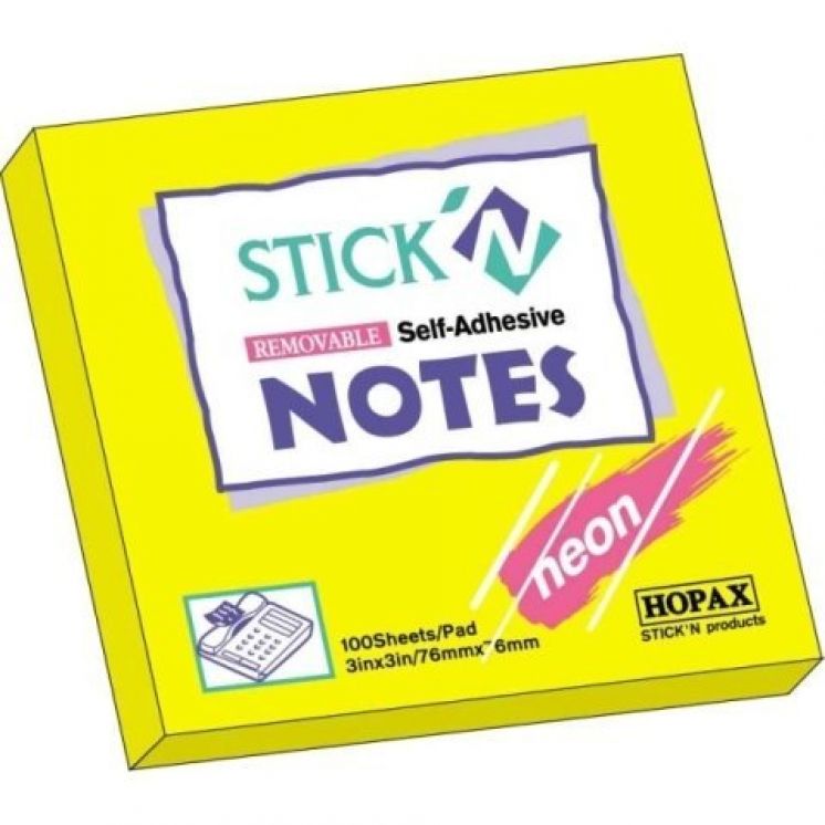 Notes Samoprzylepny 127X76mm  Zielony Neon  21171 Stick&#039;n