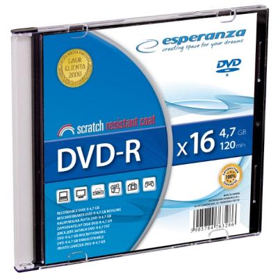 DVD-R ESPERANZA 4,7GB X16 - SLIM 1