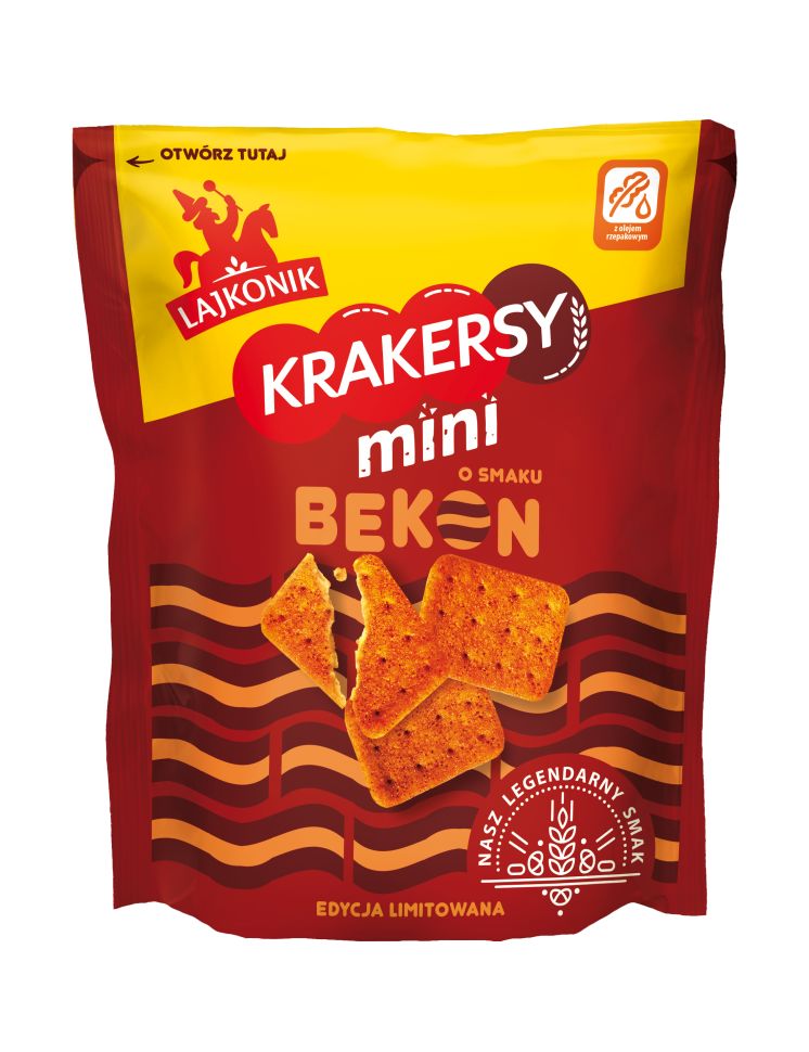 LAJKONIK MINI KRAKERSY BEKON 100G
