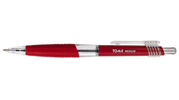 Długopisy automatyczny TOMA MEDIUM 1.0mm czerwony