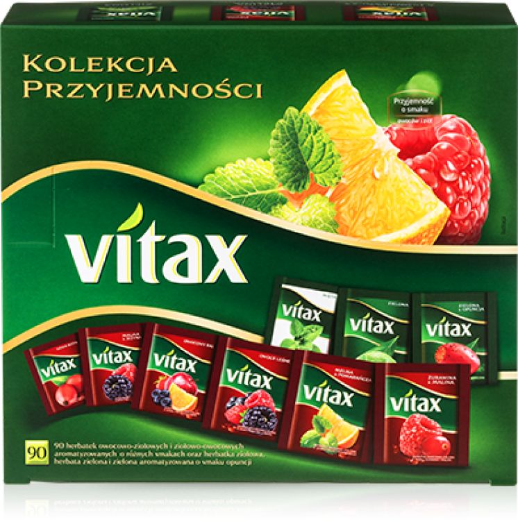 Herbata VITAX KOLEKCJA PRZYJEMNOŚCI MIX 9 SMAKÓW X 10 KOPERT