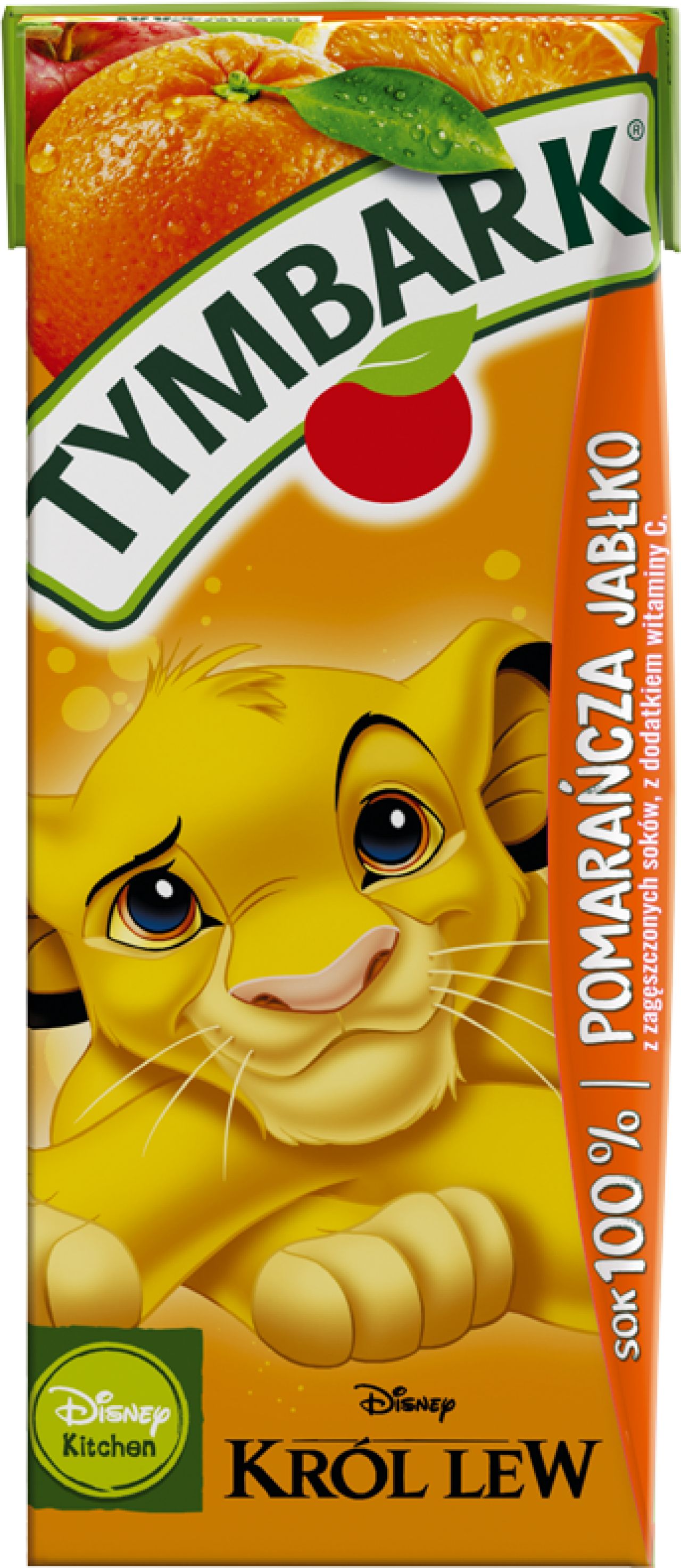 SOK TYMBARK POMARAŃCZA JABŁKO 100% 200ML