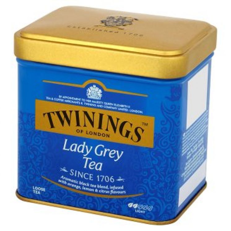 Twinings Lady Grey Czarna herbata liściasta z aromatem owoców cytrusowych 100 g