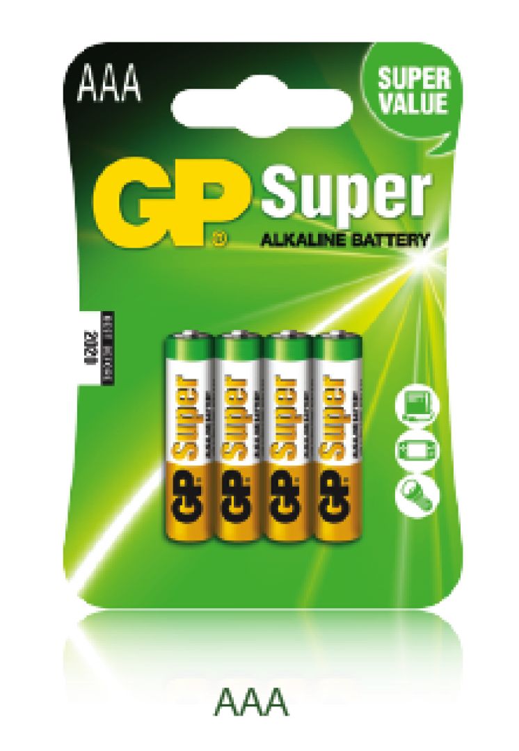 Bateria alkaliczna GP Super; AAA / LR03; 1.5V GPPCA24AS013