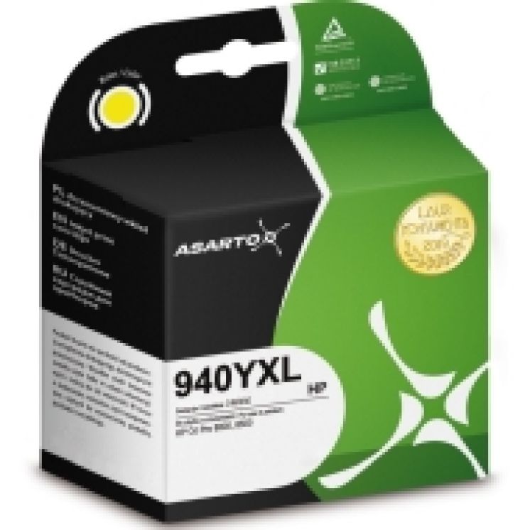 Tusz Asarto do HP 940YXL | 30 ml | Officejet Pro 8000/8500 | yellow