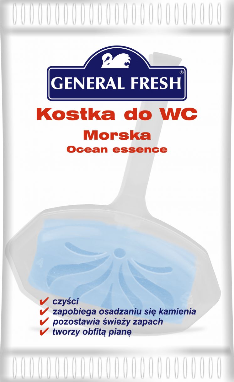 Kostka do WC GENERAL FRESH zawieszka 35g MORZE