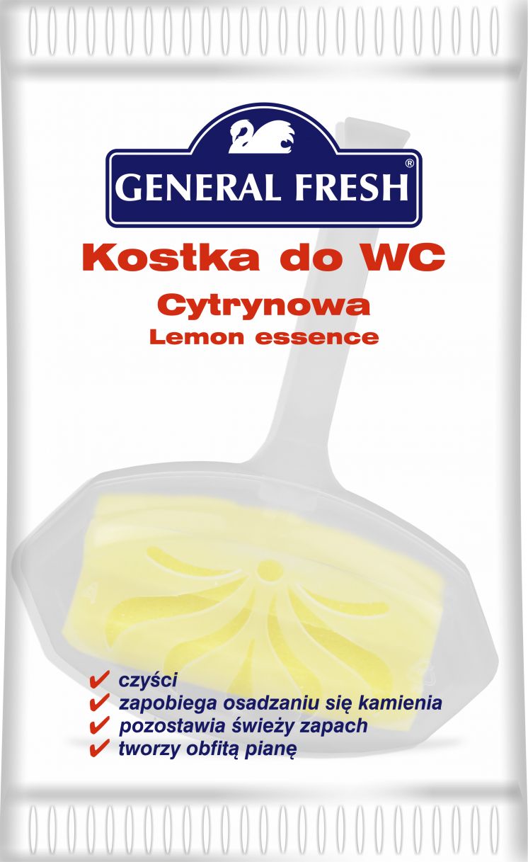 Kostka do WC GENERAL FRESH zawieszka 35g CYTRYNA