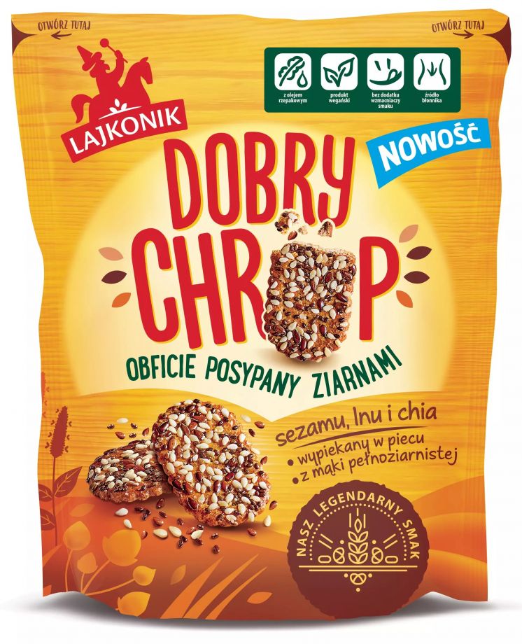 LAJKONIK MINI KRAKERSY DOBRY CHRUP Z ZIARNAMI 100G