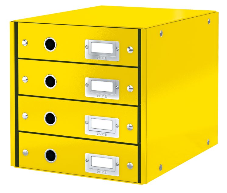 Pojemnik z 4 szufladami Leitz C&amp;S, żółty 60490016