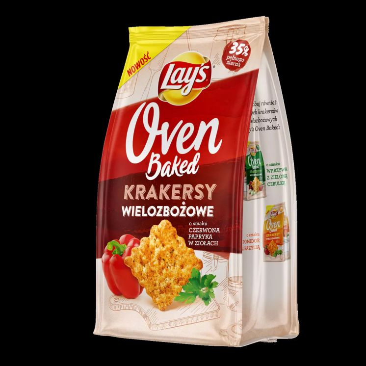 Krakersy wielozbożowe Lay&rsquo;s Oven Baked czerwona papryka w ziołach 80g