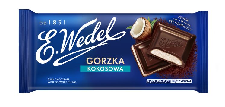 CZEKOLADA GORZKA KOKOSOWA 100G WEDEL