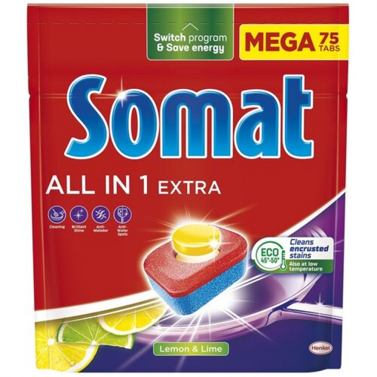 Tabletki do zmywarki SOMAT All in one Extra Lemon /75/