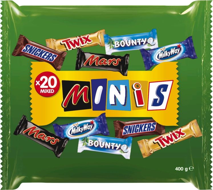 Cukierki Mix Snickers Twix Mars Bounty Milky Way Minis 400g