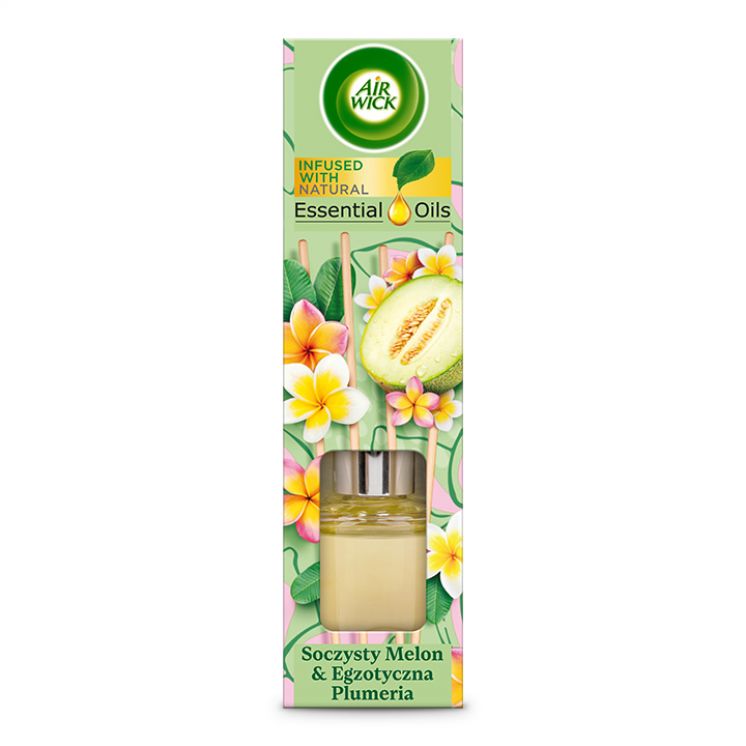 Air Wick pachnące patyczki Melon i Egzotyczna Plumeria 40ml
