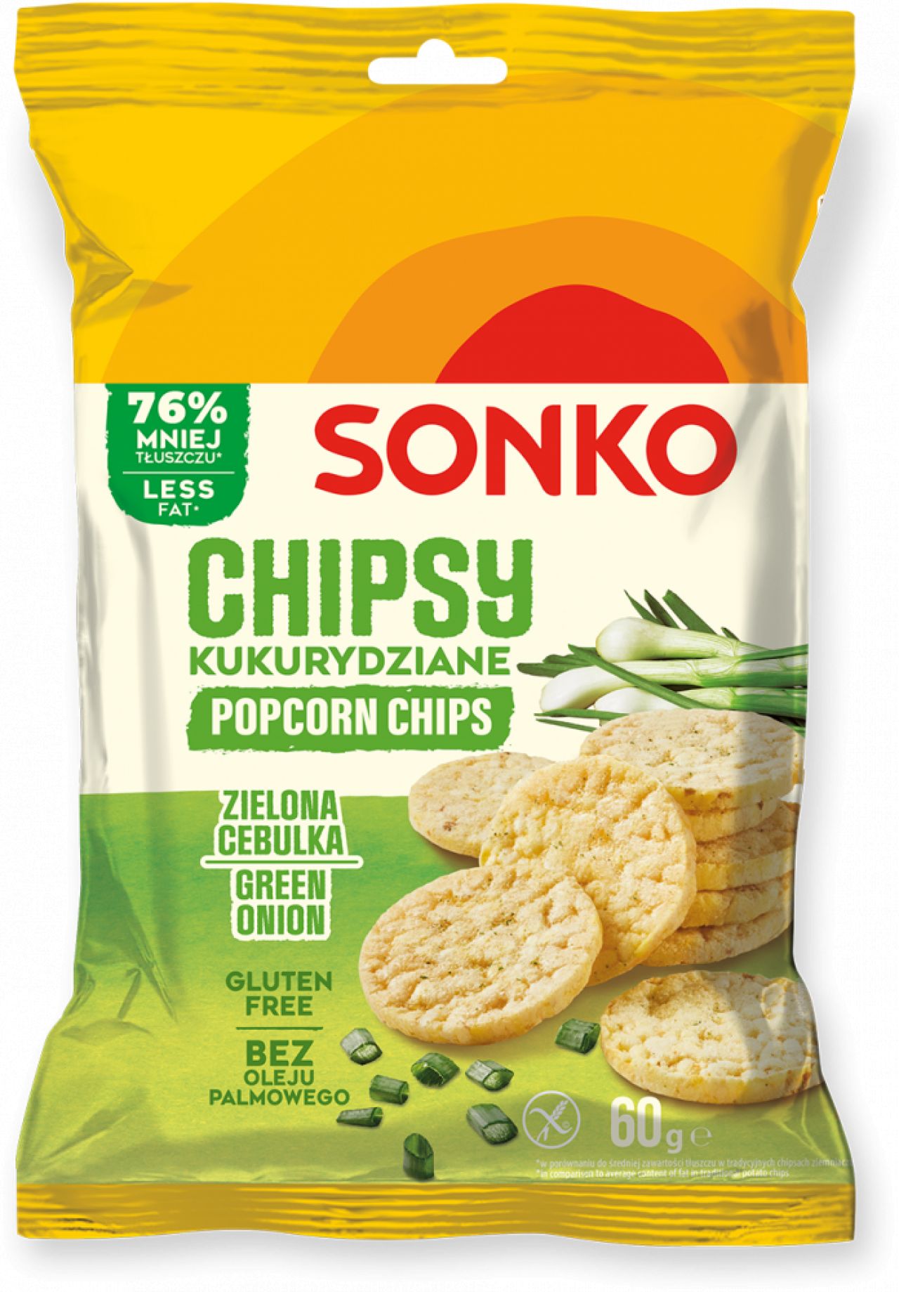 SONKO CHIPSY KUKYRYDZIANE ZIELONA CEBULKA 60G