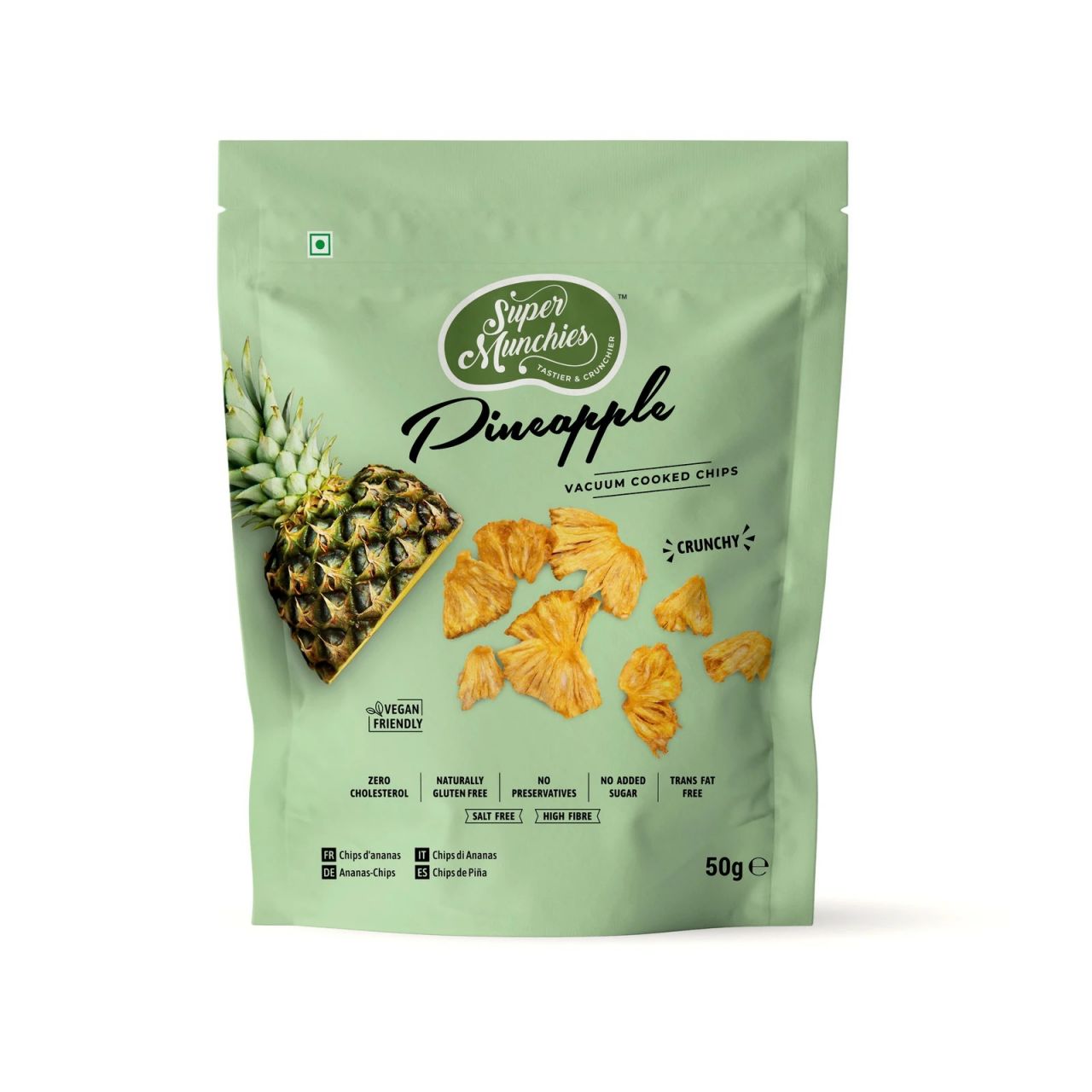 SUPER MUNCHIES CHIPSY ANANASOWE 50G