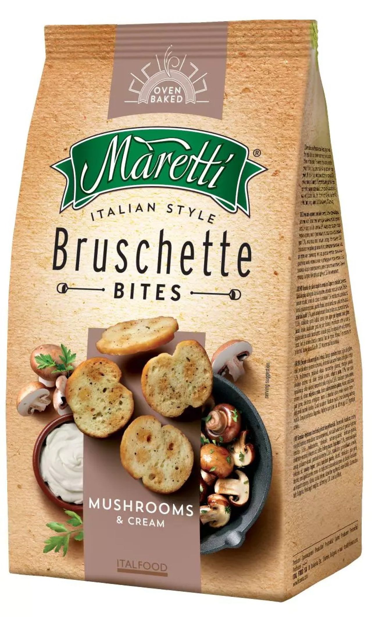 CHIPSY CHLEBOWE BRUSCHETTE MARETTI GRZYBY W ŚMIETANIE 70G