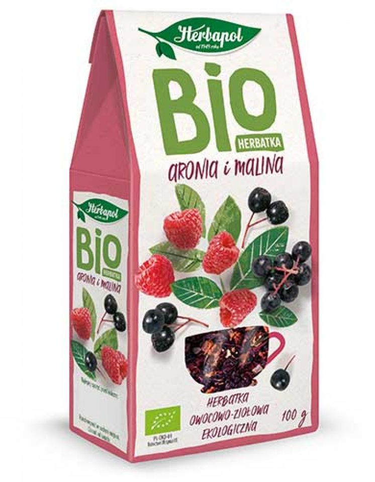 HERBAPOL HERBATA ZIOŁOWA BIO ARONIA MALINA 100G