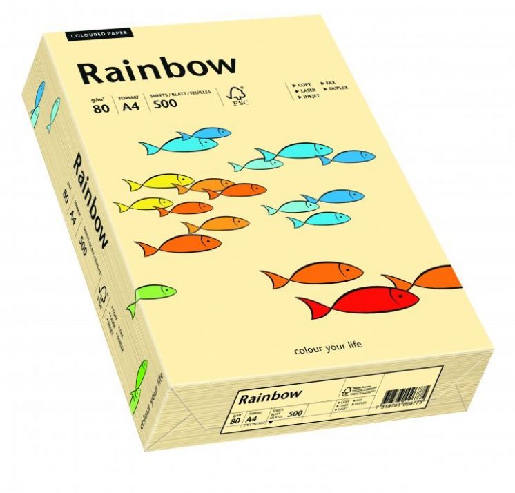 Papier kolorowy Rainbow a4 80g kość słoniowa