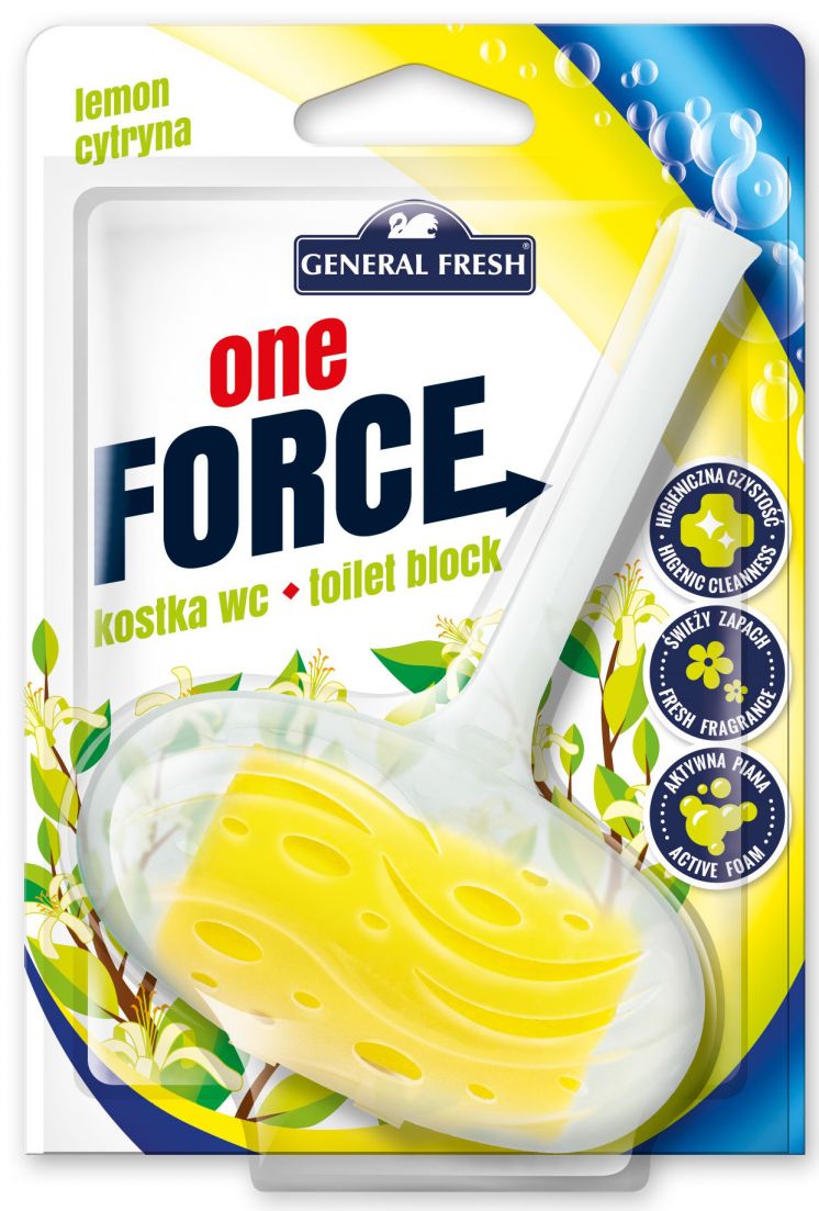 Kostka do WC GENERAL FRESH ONE FORCE zawieszka 40g CYTRYNA