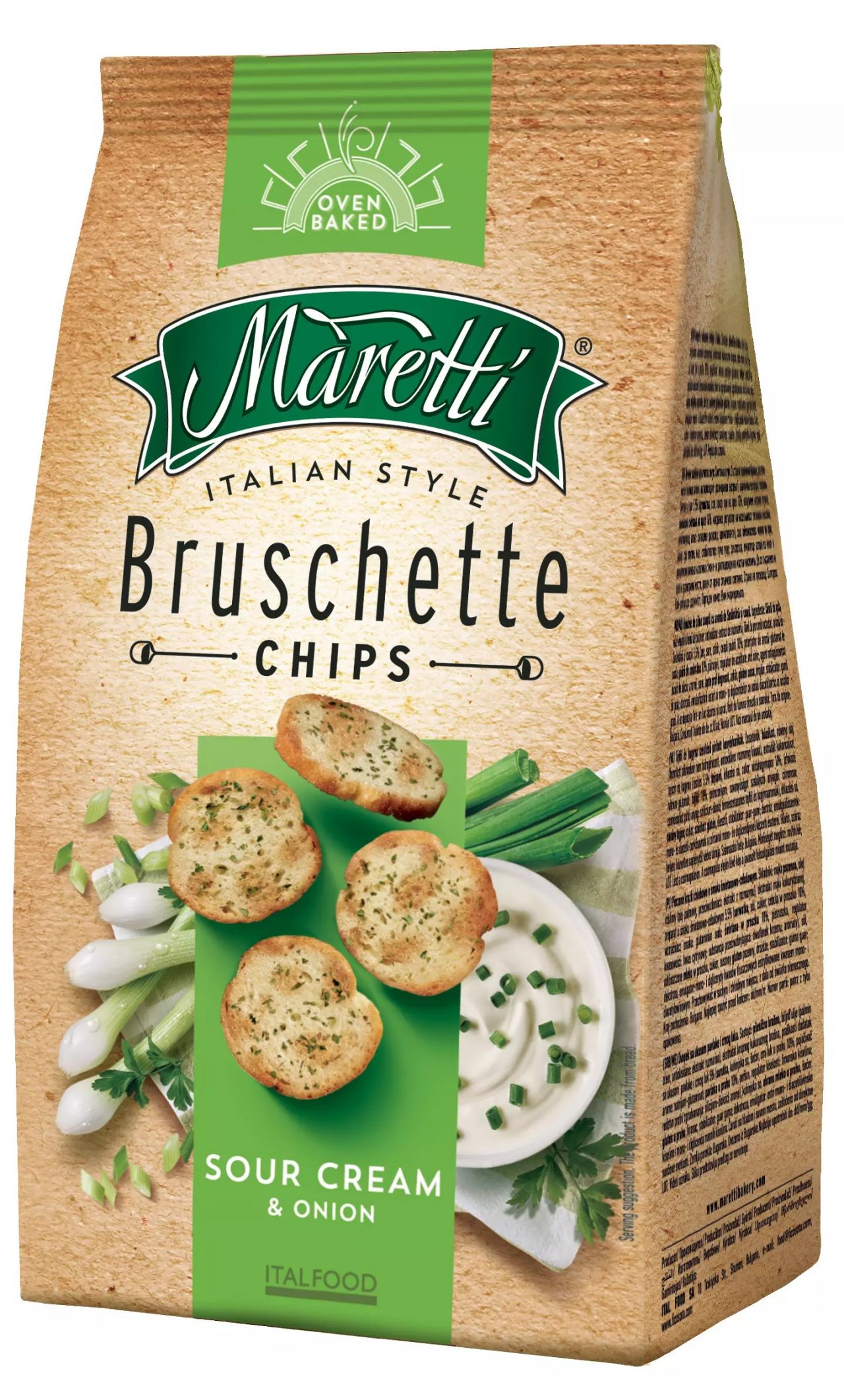 CHIPSY CHLEBOWE BRUSCHETTE MARETTI ŚMIETANA Z CEBULKĄ 70G