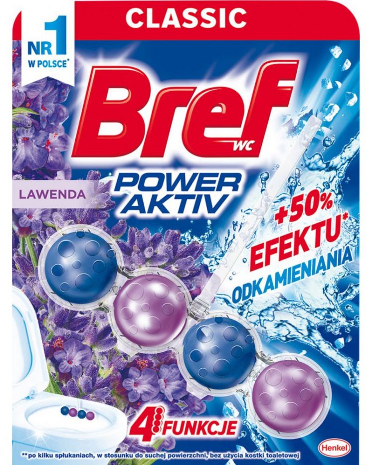 Zawieszka do WC Bref power active lawenda 50G