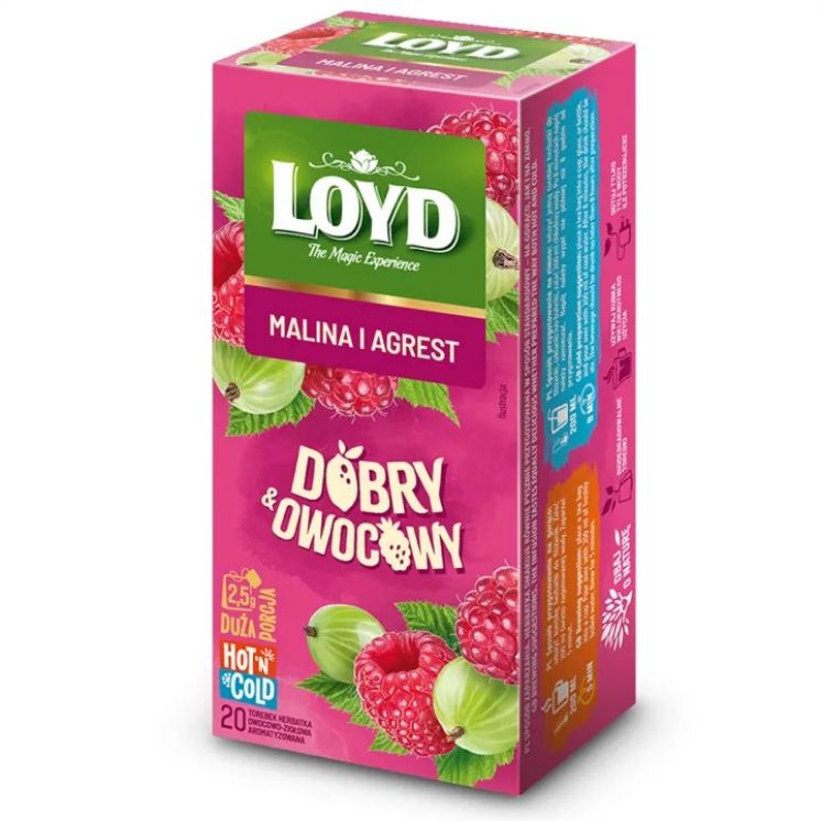 HERBATA LOYD OWOCOWA MALINA AGREST 20TB