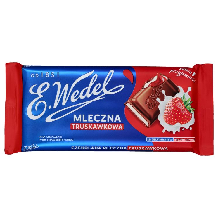 CZEKOLADA MLECZNA TRUSKAWKA 100G WEDEL