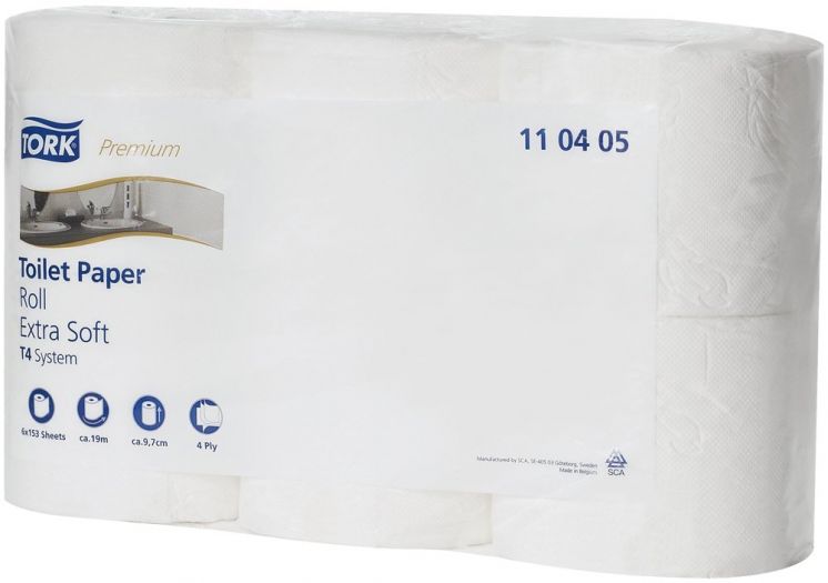 Papier toaletowy Tork Premium ekstra soft biały 4warstwy celuloza opakowanie a&#039;42 110405