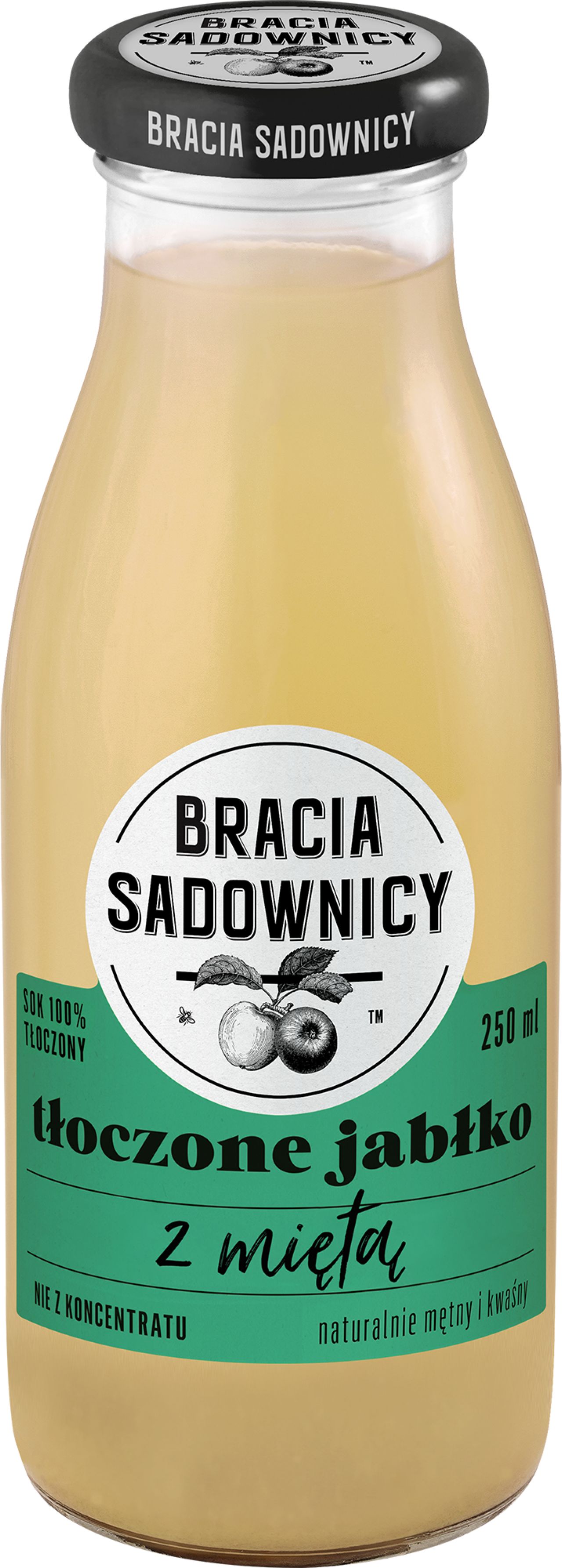 SOK TŁOCZONE JABŁKO Z MIĘTĄ BRACIA SADOWNICY 250ML /8/