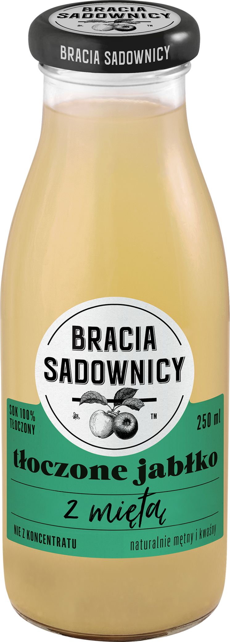 SOK TŁOCZONE JABŁKO Z MIĘTĄ BRACIA SADOWNICY 250ML /8/