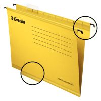 Teczki zawieszane Esselte A4, Pendflex standard, żółty /25/