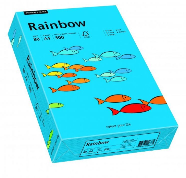 Papier kolorowy Rainbow a4 80g ciemno niebieski