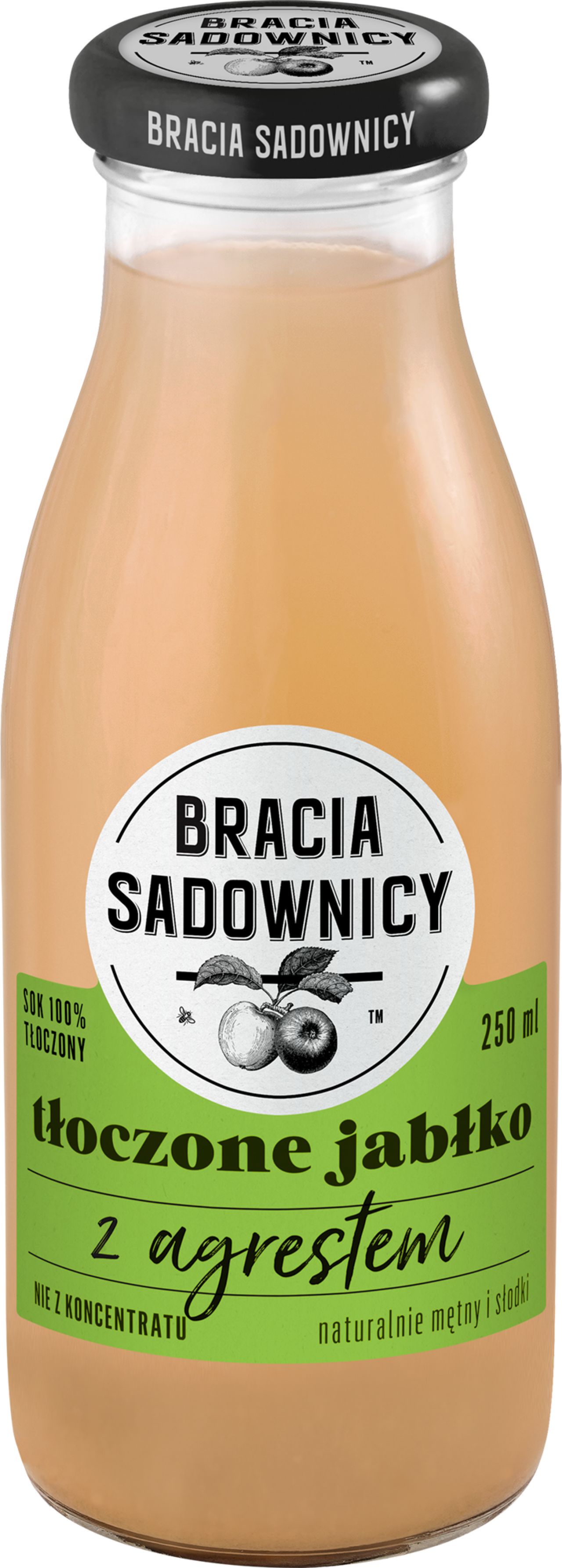 SOK TŁOCZONE JABŁKO Z AGRESTEM BRACIA SADOWNICY 250ML /8/