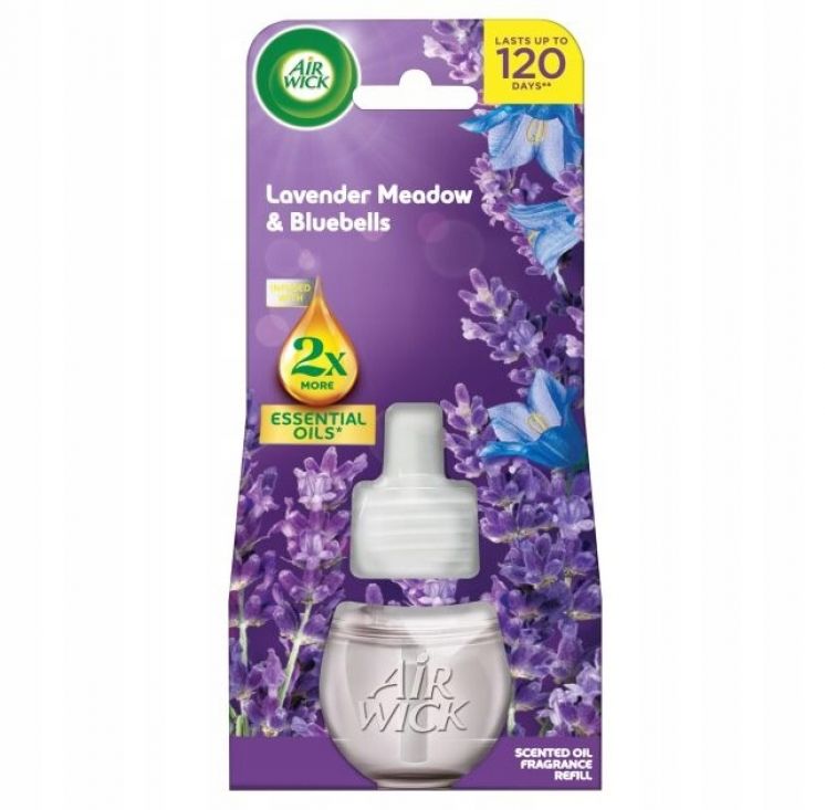 AIR WICK odświeżacz Elektryczny Pola Lawendy i Niebieskie dzwonki wkład 19 ml