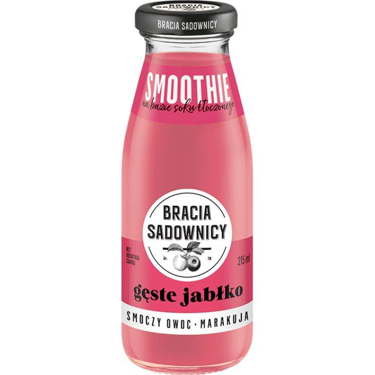 SOK SMOOTHIE GĘSTE JABŁKO SMOCZY OWOC MARAKUJA BRACIA SADOWNICY 215ML /8/