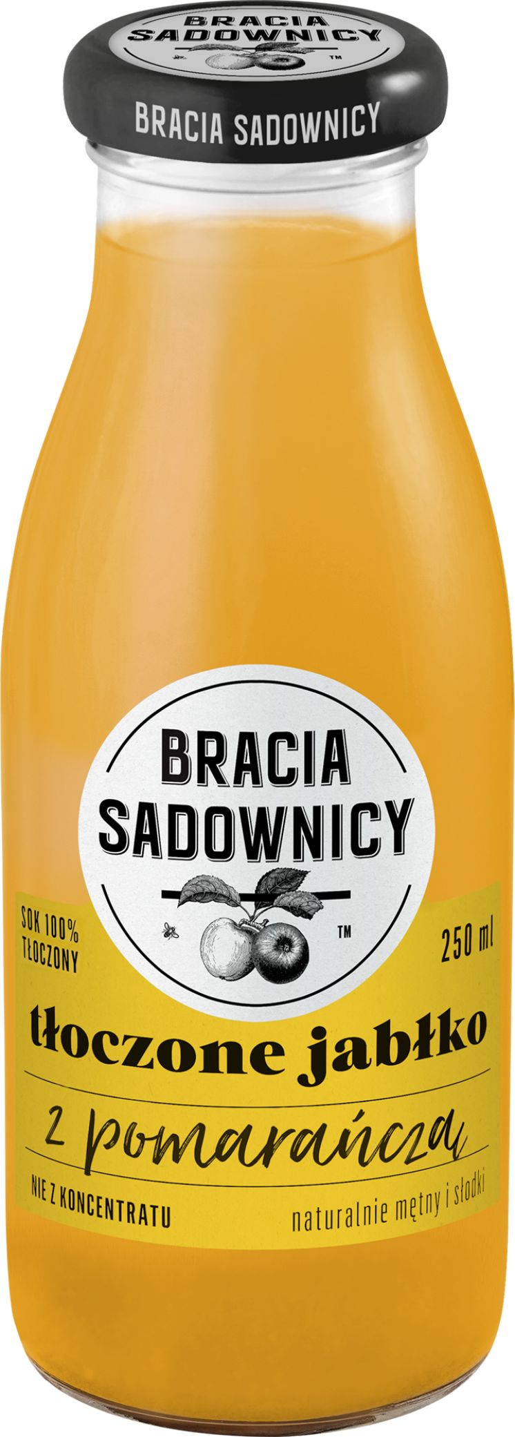 SOK TŁOCZONE JABŁKO Z POMARAŃCZĄ BRACIA SADOWNICY 250ML /8/