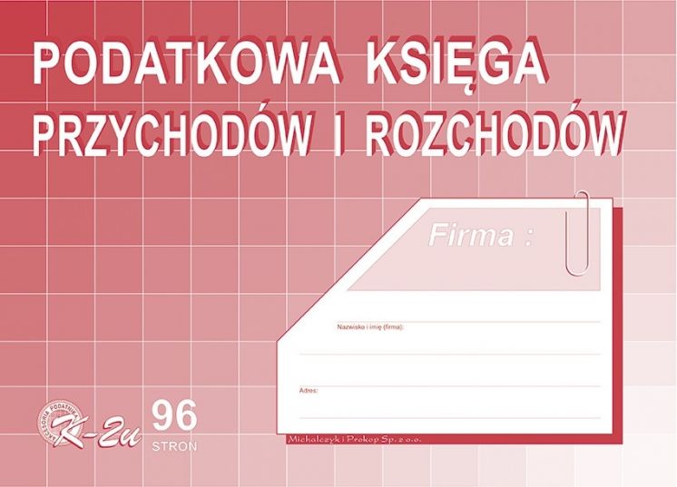 Podatkowa księga przychodów i rozchodów A4 offset Michalczyk i Prokop