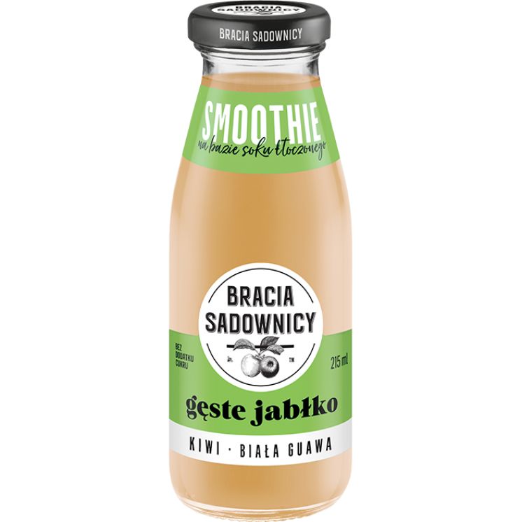 SOK SMOOTHIE GĘSTE JABŁKO KIWI BIAŁA GUAWA BRACIA SADOWNICY 215ML /8/