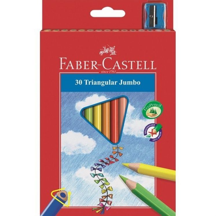 Kredki Faber-Castell triangular jumbo 30 kolorów