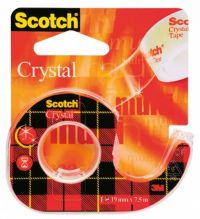 Taśma biurowa Scotch® Crystal Clear na podajniku 19mm x 7,5m przezroczysta
